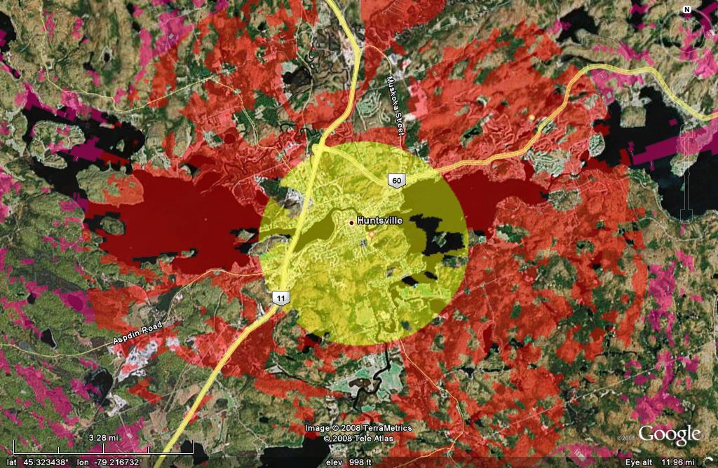 Huntsville Tower Map